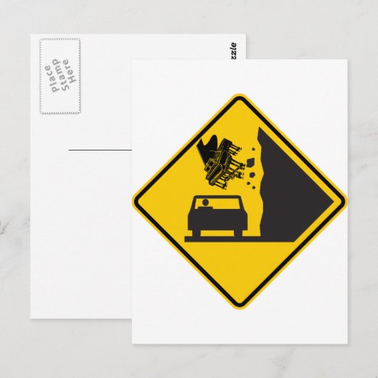 Teken van de snelweg rond de Piano Zone Briefkaart (Voorkant / Achterkant)