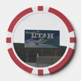 Teken van de staat Utah-Wyoming Poker Chips