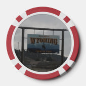 Teken van de staat Utah-Wyoming Poker Chips (Achterkant)
