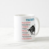 Teken van de Stier-horoscoop Koffiemok (Voorkant rechts)