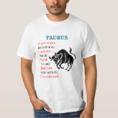 Teken van de Stier-horoscoop T-shirt (Voorkant)