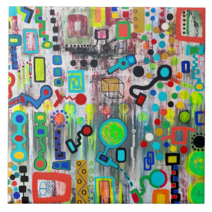 Teken van de Times 6 x 6 Keramische Tegel Tegeltje