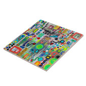 Teken van de Times 6 x 6 Keramische Tegel Tegeltje (Zijkant)