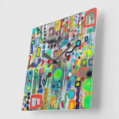 Teken van de Times Wall Clock Vierkante Klok (Hoek)
