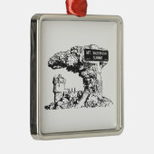 Teken van de top van Washington Metalen Ornament (Rechts)