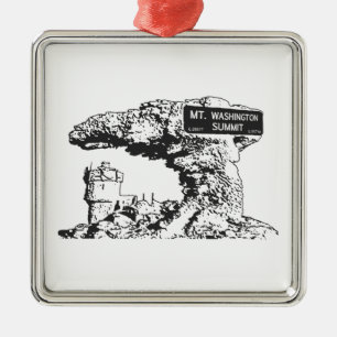 Teken van de top van Washington Metalen Ornament