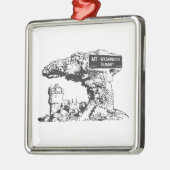Teken van de top van Washington Metalen Ornament (Links)