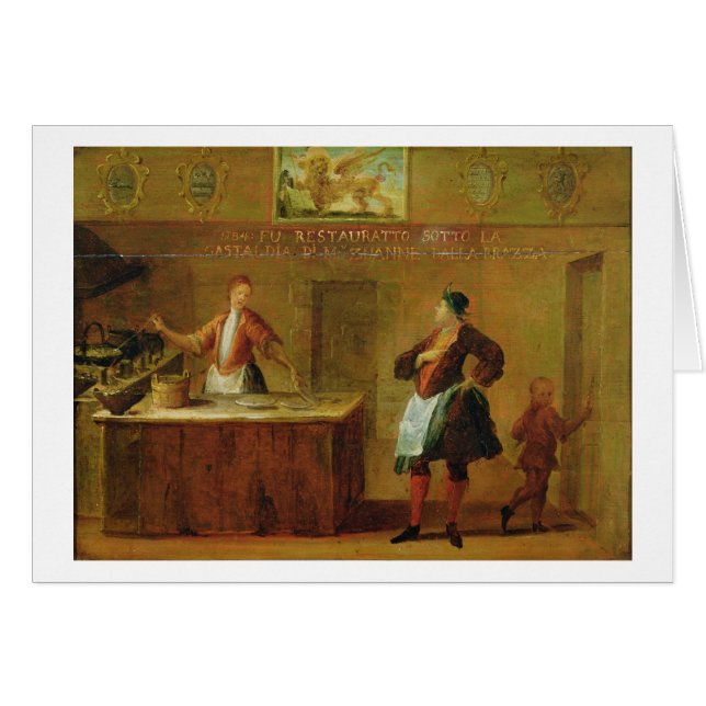 Teken van de Venetiaanse gebuis van de banketbakke (Voorkant Horizontaal)