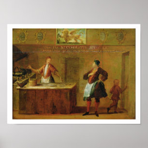 Teken van de Venetiaanse gebuis van de banketbakke Poster