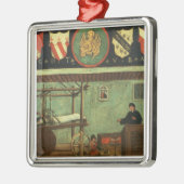 Teken van de Venetiaanse Weavers-Guild (paneel) Metalen Ornament (Links)