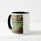 Teken van de Venetiaanse Weavers-Guild (paneel) Mok (Voorkant links)