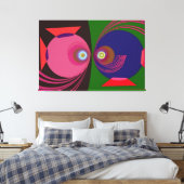 Teken van de Vissen Canvas Afdruk (Insitu (Slaapkamer))