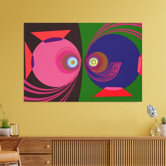 Teken van de Vissen Canvas Afdruk (Insitu (Woonkamer))