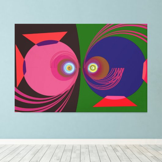 Teken van de Vissen Canvas Afdruk (Insitu (Houten vloer))