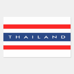 Teken van de vlag van Thailand Rechthoekige Sticker