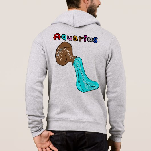 teken van de waterman-dierenriem | waterdrager-ast hoodie (Achterkant)