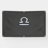 Teken van de Weegdierentuin op zwarte koolstofveze Spandoek (Horizontaal)