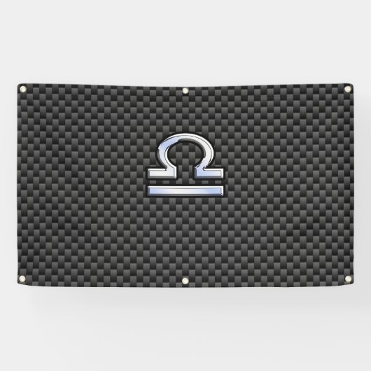 Teken van de Weegdierentuin op zwarte koolstofveze Spandoek (Horizontaal)