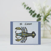  teken van de Zodiac, kanker de krab Briefkaart (Staand voorkant)