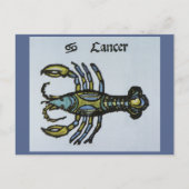 teken van de Zodiac, kanker de krab Briefkaart (Voorkant)