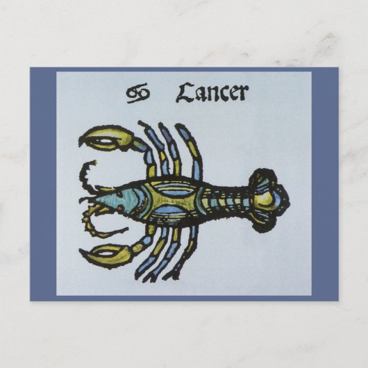  teken van de Zodiac, kanker de krab Briefkaart (Voorkant)