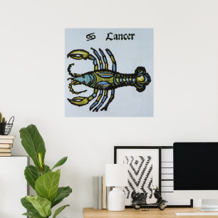  teken van de Zodiac, kanker de krab Poster