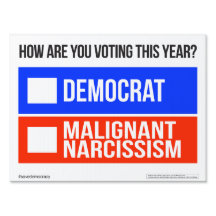 TEKEN VAN DEMOCRATE vs. MALIGNE NARCISTISCHE WERF