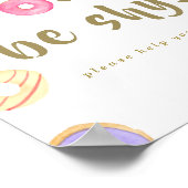 Teken van Donut Wall/Bar-partij Poster (Hoek)