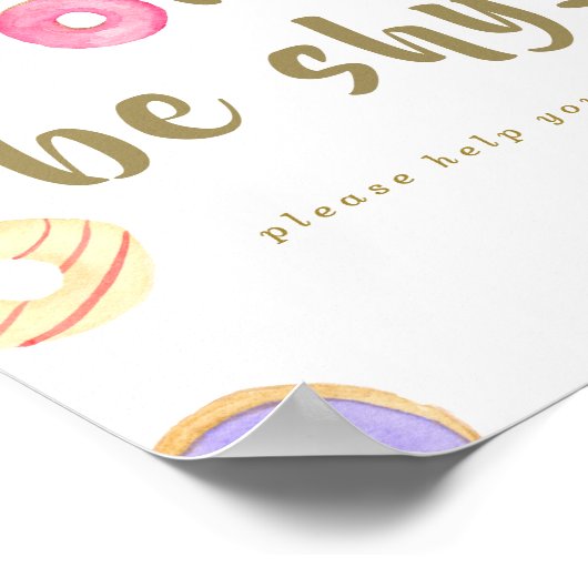 Teken van Donut Wall/Bar-partij Poster (Hoek)