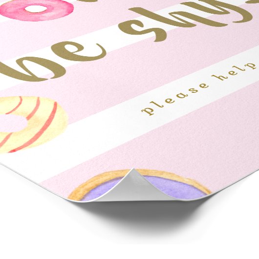 Teken van Donut Wall/Bar-partij Poster (Hoek)