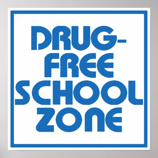 Teken van drugsvrije schoolzones poster (Voorkant)