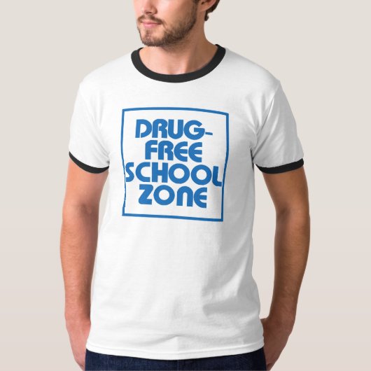 Teken van drugsvrije schoolzones t-shirt (Voorkant)
