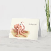 Teken van een Cute Octopus Persoonlijke Verjaardag Kaart (Voorkant)