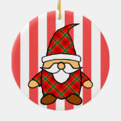 Teken van een Mopshond-keramiekornament in cartoon Keramisch Ornament (Achterkant)