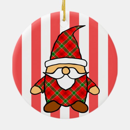 Teken van een Mopshond-keramiekornament in cartoon Keramisch Ornament (Achterkant)