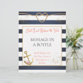 Teken van een nautisch bruidsdouchebericht in een  (Staand voorkant)