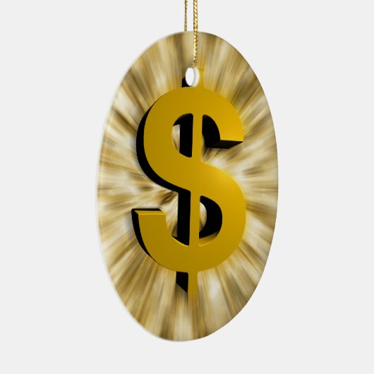 teken van geld keramisch ornament (Rechts)