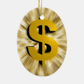 teken van geld keramisch ornament (Achterkant)