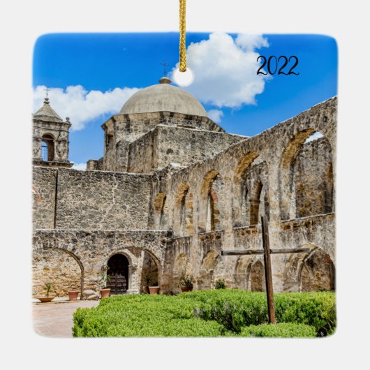 Teken van geloof, Mission San Jose 3 Keramisch Ornament (Achterkant)