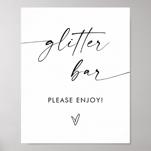 Teken van glitterbalk | Verjaardagsfeestje Glitter Poster (Voorkant)