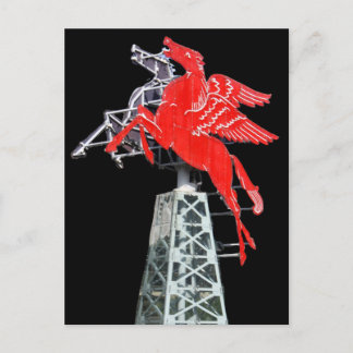 Teken van het centrum van Dallas Pegasus Neon Briefkaart
