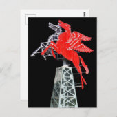 Teken van het centrum van Dallas Pegasus Neon Briefkaart (Voorkant / Achterkant)