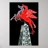 Teken van het centrum van Dallas Pegasus Neon Poster (Voorkant)