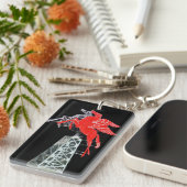 Teken van het centrum van Dallas Pegasus Neon Sleutelhanger (Voorkant Rechts)