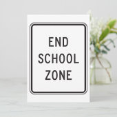 Teken van het einde van de schoolzone kaart