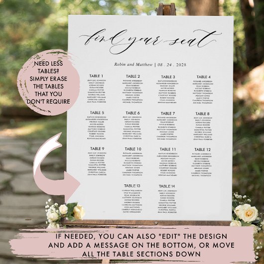 Teken van het Elegant Wedding Reception-zenteschem Poster