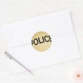 Teken van het  politiebureau ronde sticker (Envelop)