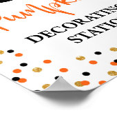 Teken van het pompoendecorceringsstation voor Hall Poster (Hoek)