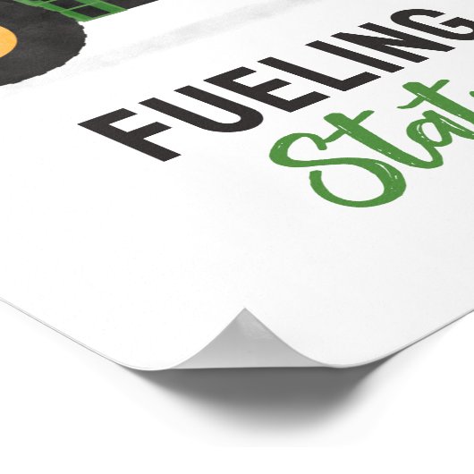 Teken van het tankstation van de tractorverjaardag poster (Hoek)