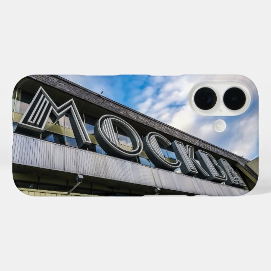 Teken van het treinstation van Moskou Case-Mate iPhone Case (Achterkant (horizontaal))